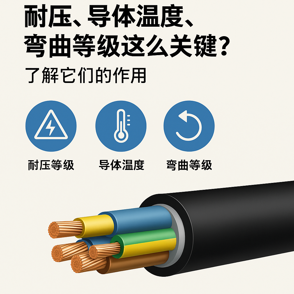 為什么充電電纜的耐壓、導體溫度、彎曲等級這么關(guān)鍵？了解它們的作用